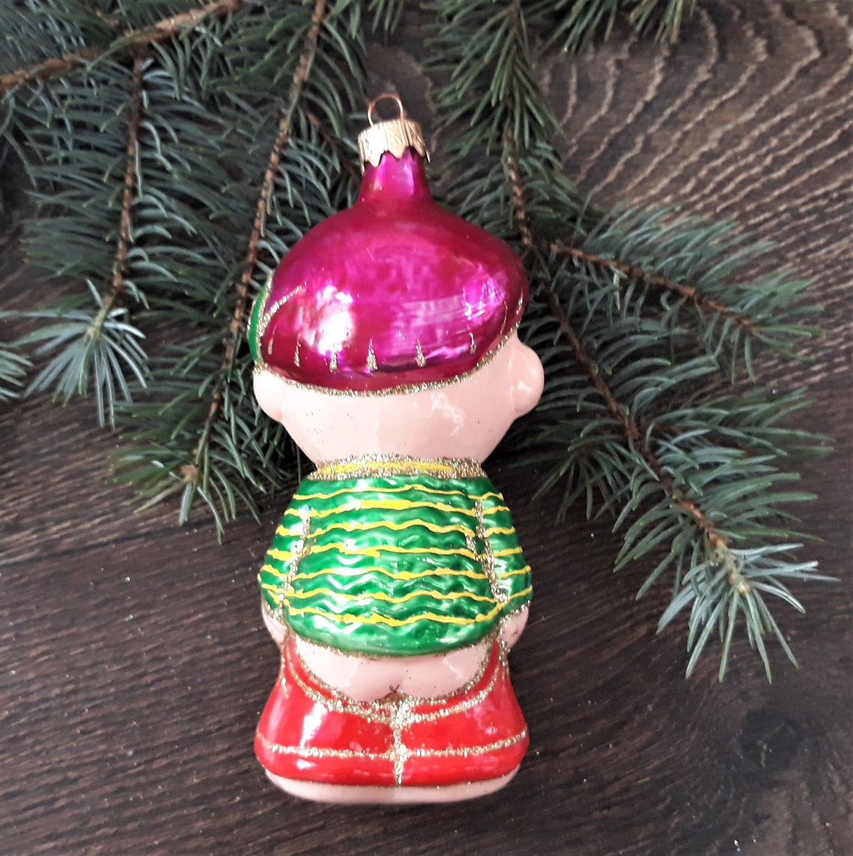 Baby Boy glass handmade Christmas ornament, Luxury Christmas ornament