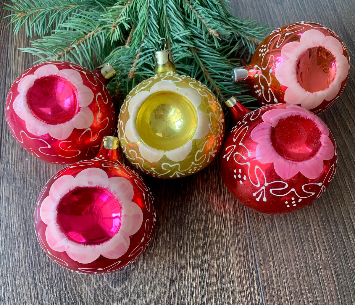 One Hundred 80 Degrees Vintage Pastel Tree with Glass Ornaments main image 1