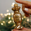 Handcrafted Gold Candy Christmas glass ornament, Handmade Christmas figurines, Collectible Christmas decor, home decoration, Christmas gift 2025