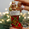 Teddy Bear and Gifts Christmas glass ornament, Handmade Christmas figurines, Collectible Christmas decor, home decoration, Christmas gift 2025