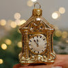 Vintage-Style Clock Christmas glass ornament, Handmade Christmas figurines, Collectible Christmas decor, home decoration, Christmas gift 2025 