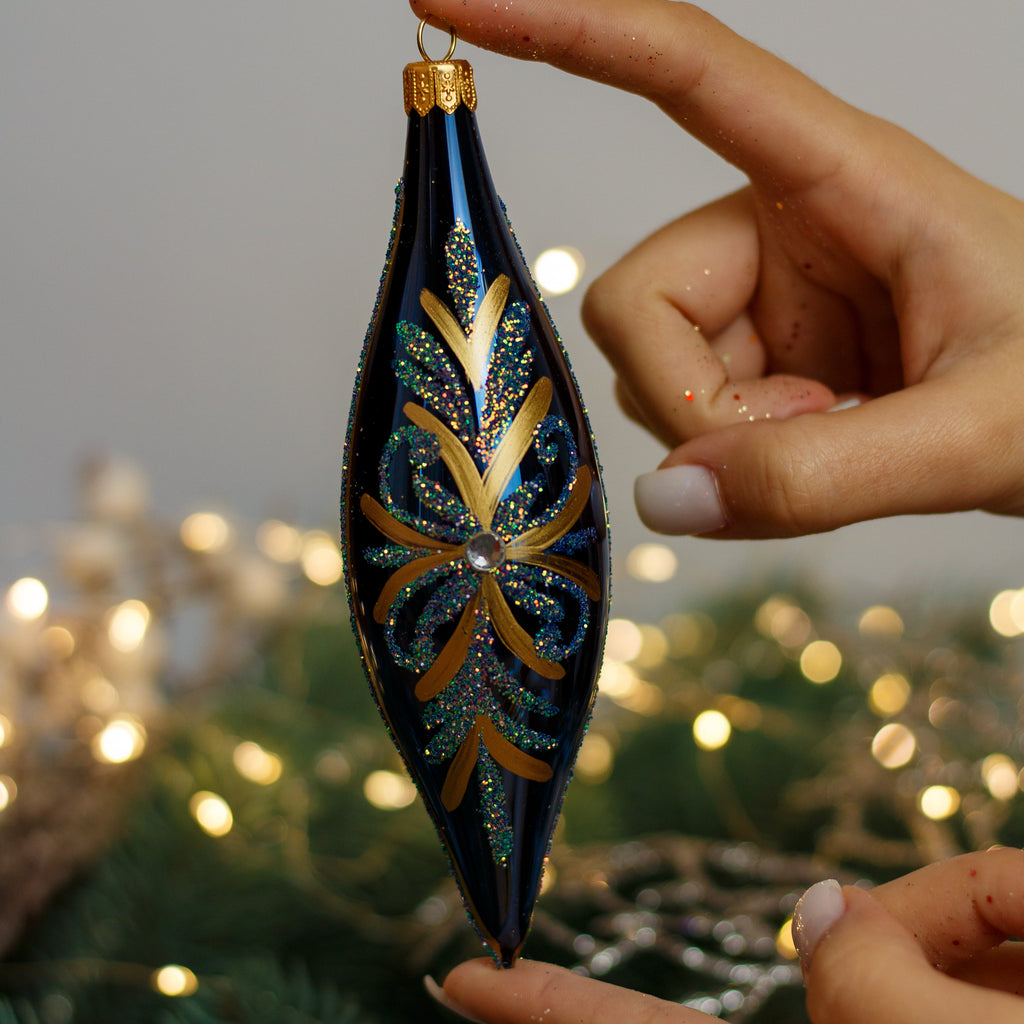 Icicle Christmas glass ornament, Handmade Christmas figurines, Collectible Christmas decor, home decoration, Christmas gift 2025 