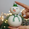 Snowman Christmas glass ornament, Handmade Christmas figurines, Collectible Christmas decor, home decoration, Christmas gift 2025 (Copy) ChristmasboxStore