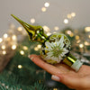 Green Ornament Handmade Glass Christmas Tree Topper – 7 Inch Vintage Ornament, home decor, Christmas decoration, Christmas gift 2025