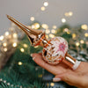 Pink Ornament Handmade Glass Christmas Tree Topper – 7 Inch Vintage Ornament, home decor, Christmas decoration, Christmas gift 2025 