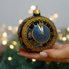 New Year Clock design Christmas glass ornament, Handmade Christmas ball, Collectible Christmas decor, home decoration, Christmas gift 2025