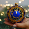 New Year Clock design Christmas glass ornament, Handmade Christmas ball, Collectible Christmas decor, home decoration, Christmas gift 2025