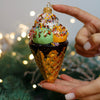 Ice cream Christmas glass ornament, Handmade Christmas figurines, Collectible Christmas decor, home decoration, Christmas gift 2025