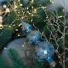 Light Blue Ornament Handmade Glass Christmas Tree Topper – 11 Inch Vintage Ornament, home decor, Christmas decoration, Christmas gift 2025