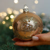 Royal gold with gold glitter Christmas glass ornament, Handmade Christmas ball, Collectible Christmas decor, home decoration, Christmas gift 2025 