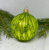 Green with glitter glass ball Christmas ornament, handmade XMAS decoration ChristmasboxStore