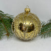 Gold with glitter glass ball Christmas ornament, handmade XMAS decoration ChristmasboxStore