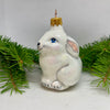 Bunny Christmas glass ornament, Handmade Christmas figurines, Collectible Christmas decor, home decoration, Christmas gift 2025 