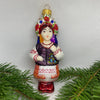 Ukrainian Girl Christmas glass ornament, Handmade Christmas figurines, Collectible Christmas decor, home decoration, Christmas gift 2025