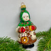 Slavic Girl with Bagels Christmas glass ornament, Handmade Christmas figurines, Collectible Christmas decor, home decoration, Christmas gift 2025