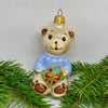 Teddy Bear Christmas glass ornament, Handmade Christmas figurines, Collectible Christmas decor, home decoration, Christmas gift 2025 