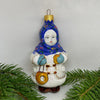Slavic Girl with Bagels Christmas glass ornament, Handmade Christmas figurines, Collectible Christmas decor, home decoration, Christmas gift 2025