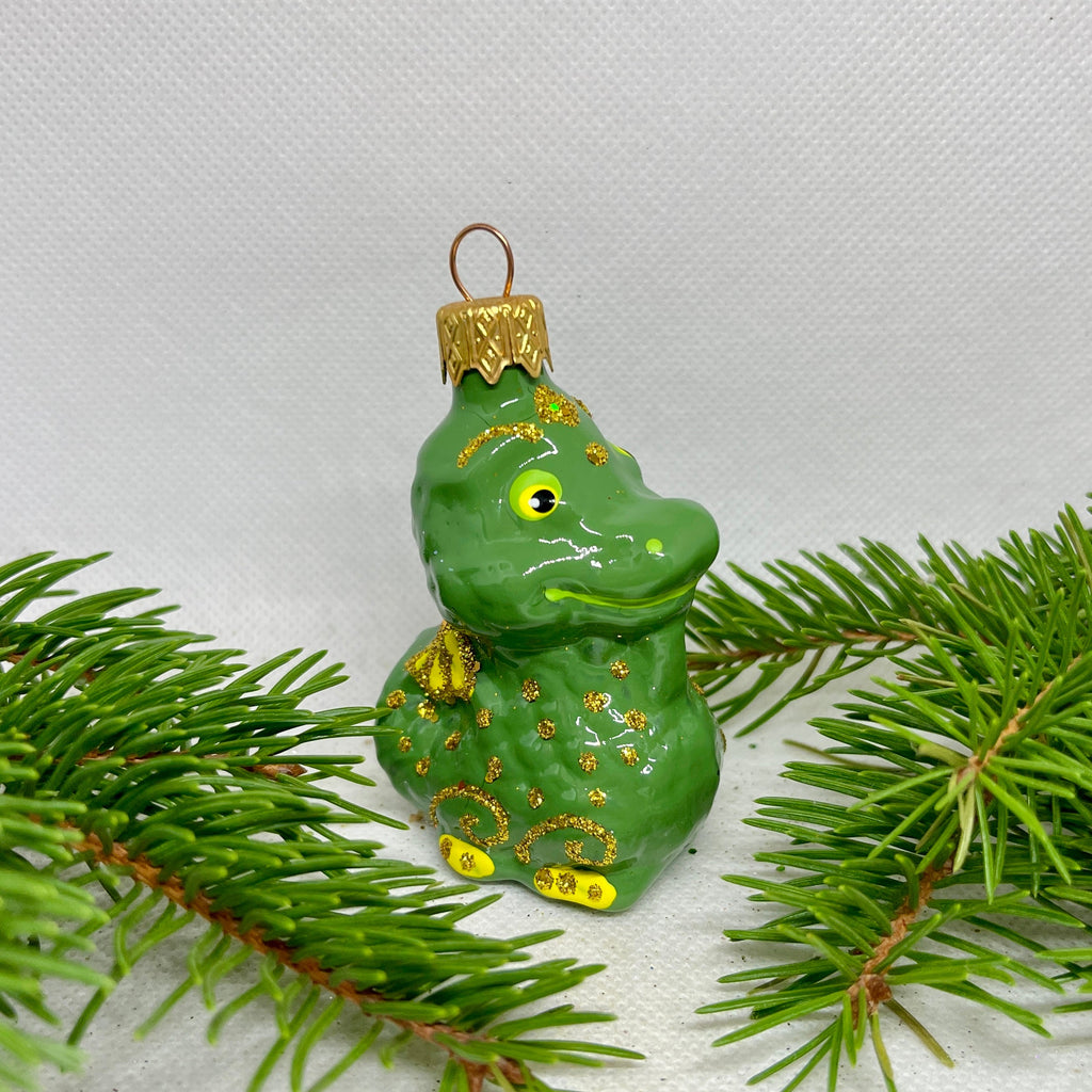 Dragon Christmas glass ornament, Handmade Christmas figurines, Collectible Christmas decor, home decoration, Christmas gift 2025