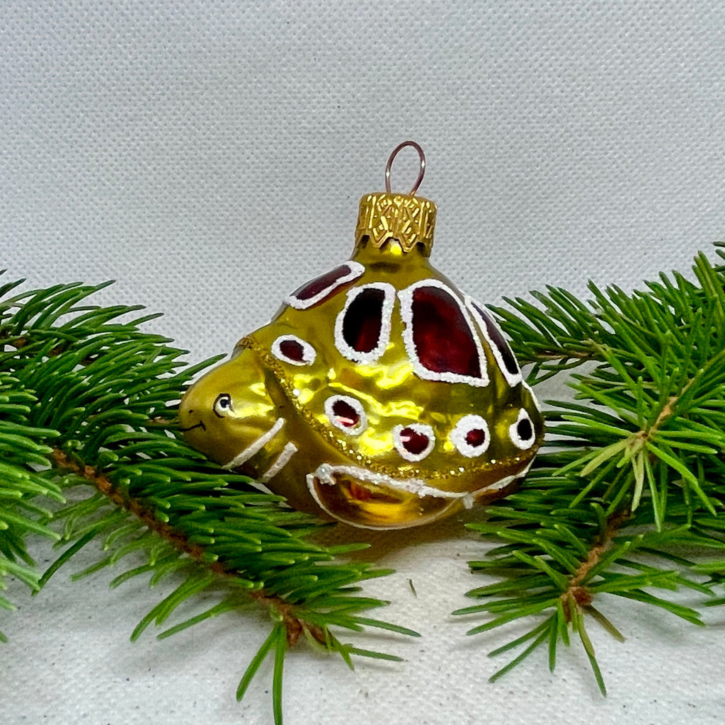 Turtle Christmas glass ornament, Handmade Christmas figurines, Collectible Christmas decor, home decoration, Christmas gift 2025 
