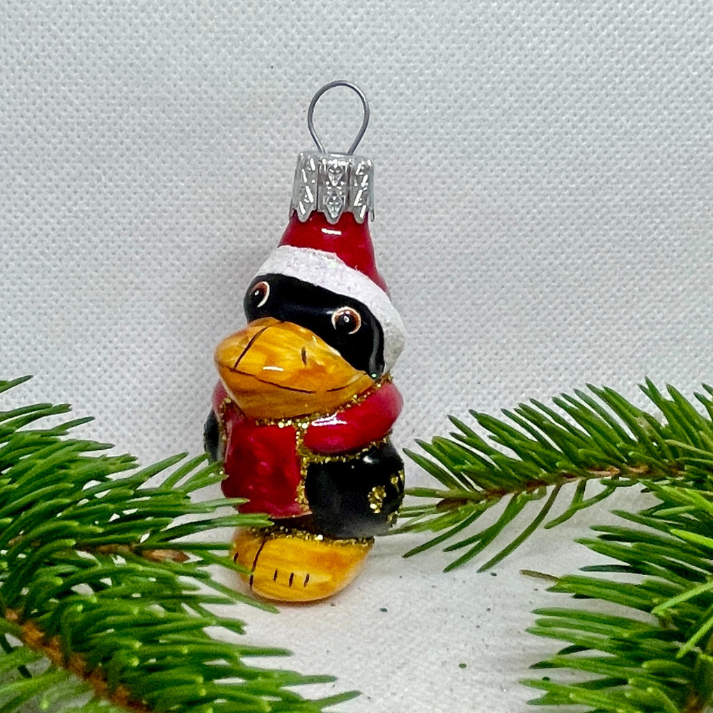 Bird Christmas glass ornament, Handmade Christmas figurines, Collectible Christmas decor, home decoration, Christmas gift 2025 
