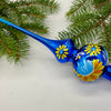 Blue and Yellow Detailing Handmade Glass Christmas Tree Topper – 9 Inch Vintage Ornament, home decor, Christmas decoration 2025