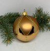Gold with gold glitter glass ball Christmas ornament, handmade XMAS decoration ChristmasboxStore
