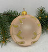 Pink with silver and gold glitter glass ball Christmas ornament, handmade XMAS decoration ChristmasboxStore