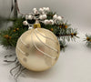 Pearl glitter glass ball Christmas ornament, handmade XMAS decoration ChristmasboxStore
