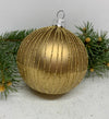 Gold with gold glitter glass ball Christmas ornament, handmade XMAS decoration ChristmasboxStore