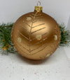Gold  glitter glass ball Christmas ornament, handmade XMAS decoration ChristmasboxStore