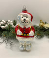 Santa bear glass Christmas handmade ornament, Luxury Christmas glass decoration, Christmas tree glass ornament ChristmasboxStore
