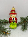 Mister in the hat glass Christmas handmade ornament, Luxury Christmas glass decoration, Christmas tree glass ornament ChristmasboxStore