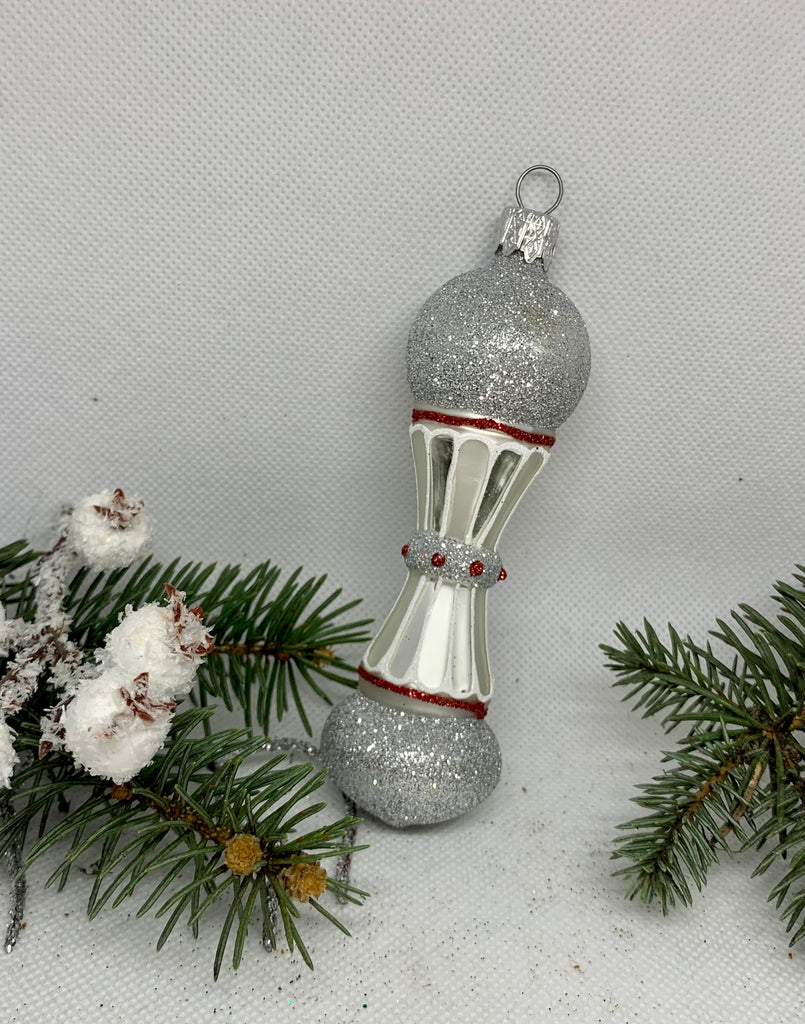 Toy with glitter glass Christmas handmade ornament, Luxury Christmas glass decoration, Christmas tree glass ornament ChristmasboxStore