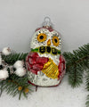 Multicolored owl glass Christmas handmade ornament, Luxury Christmas glass decoration, Christmas tree glass ornament ChristmasboxStore