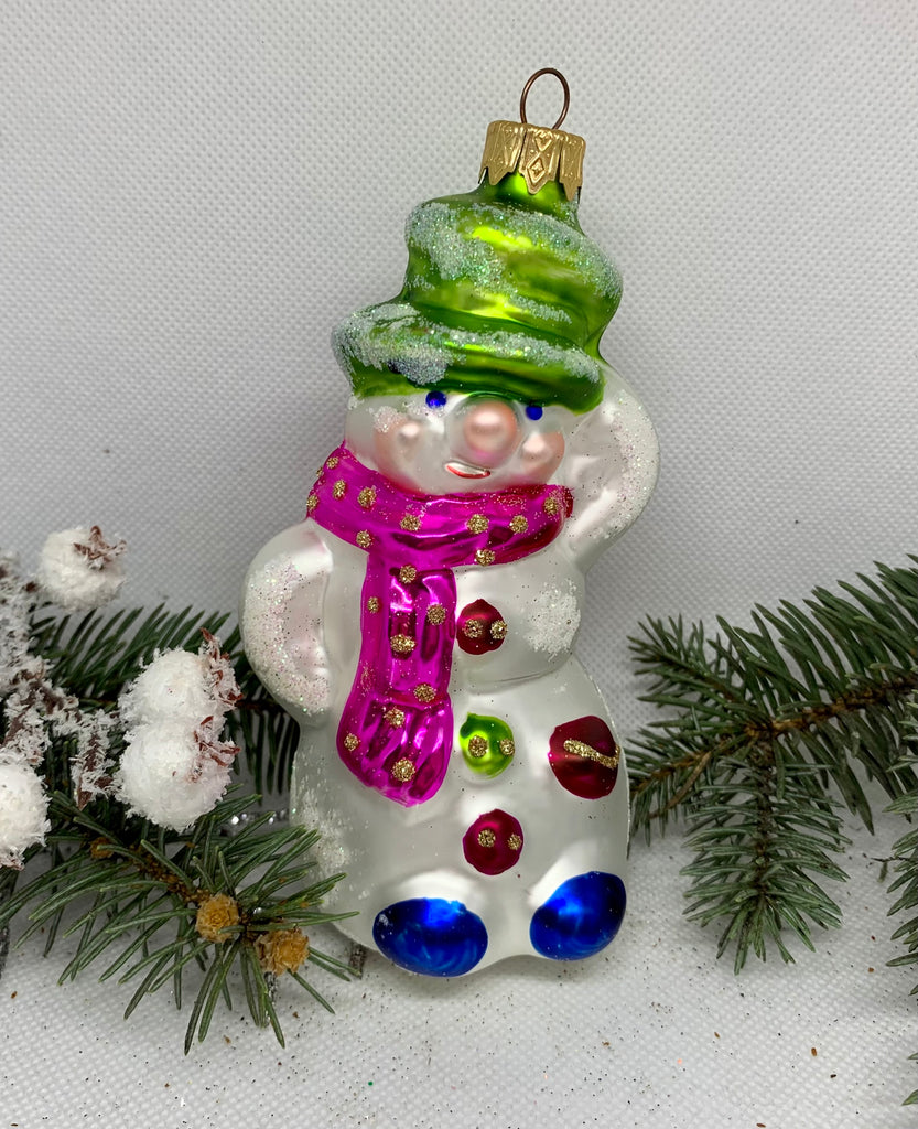 Snow dancer glass Christmas handmade ornament, Luxury Christmas glass decoration, Christmas tree glass ornament ChristmasboxStore