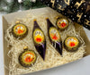 Purple Christmas set of 6 reflector ornaments with gifted box mercury Christmas traditional decorations ChristmasboxStore
