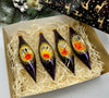 Purple Christmas set of 4 reflector ornaments with gifted box mercury Christmas traditional decorations ChristmasboxStore