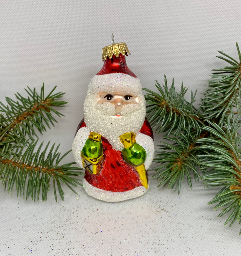 Santa Claus glass Christmas handmade ornament, Luxury Christmas glass decoration, Christmas tree glass ornament ChristmasboxStore