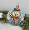 Owl with candy glass ball Christmas ornament, Hand painted decoration ChristmasboxStore
