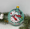 New Year's deer glass ball Christmas ornament, Hand painted decoration ChristmasboxStore