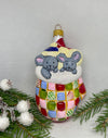 Mice in gloves glass Christmas handmade ornament, Luxury Christmas glass decoration, Christmas tree glass ornament ChristmasboxStore