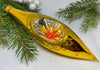 Gold reflector glitter glass Christmas ornament, handmade XMAS decoration ChristmasboxStore