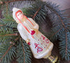 Girl Antique glass 1950s Christmas decoration, vintage Christmas tree glass ornament ChristmasboxStore