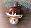 Mushroom Antique glass Christmas ornaments, 1980s vintage Christmas tree glass decoration ChristmasboxStore