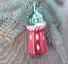 Red Pharos Antique Christmas glass ornament, vintage christmas 1950s, Retro Christmas ChristmasboxStore