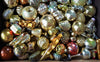 100 Assorted Golden shadows glass decor,1950s  Christmas tree, vintage Xmas, Retro ChristmasboxStore