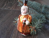 Girl 1950s Christmas glass vintage ornament, retro Christmas decoration, Antique Christmas ornament ChristmasboxStore