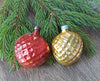 2 Antique glass Christmas ornaments, 1970s Christmas, vintage Christmas ChristmasboxStore