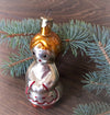 Girl Antique glass Christmas ornaments, 1980s vintage Christmas tree glass ornament ChristmasboxStore