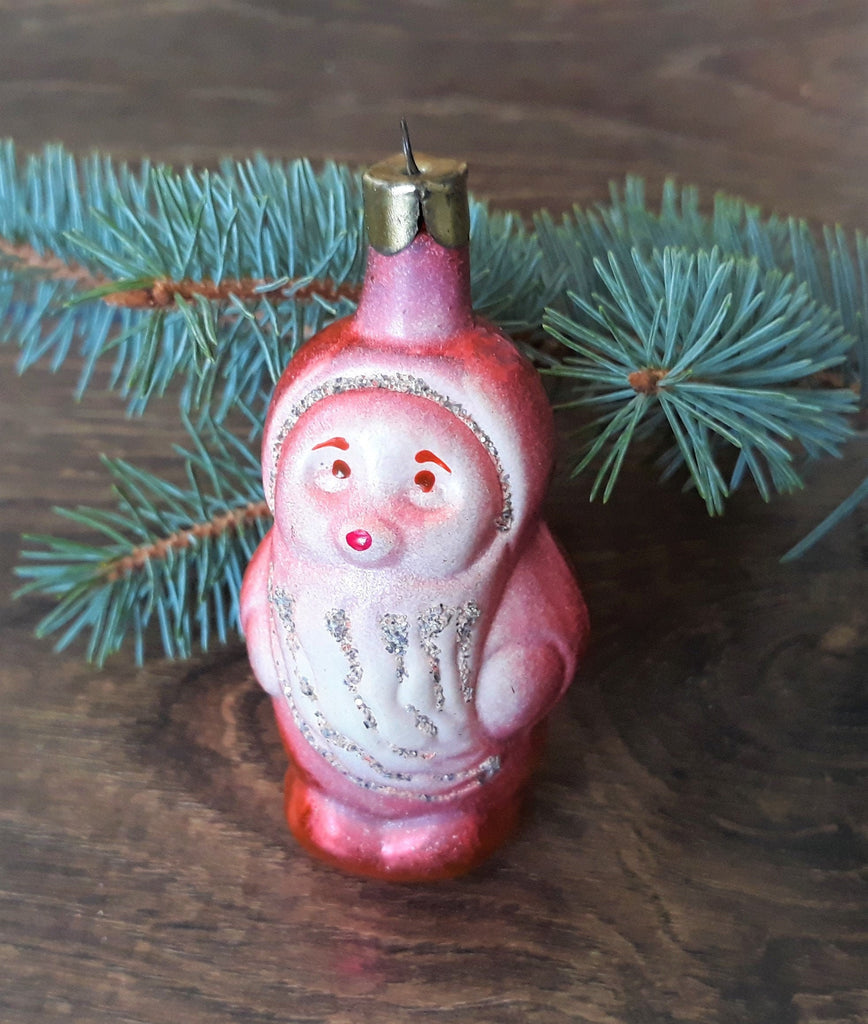 Bear Antique glass Christmas ornament, Christmas glass decoration 1970s, vintage tree glass ornament ChristmasboxStore